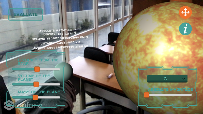 Check out our AR application which lets you build your own planet