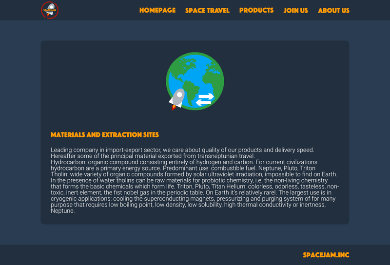 Marketed materials and extraction sites