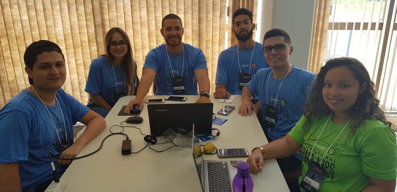 Foto do grupo desenvolvendo o projeto.
