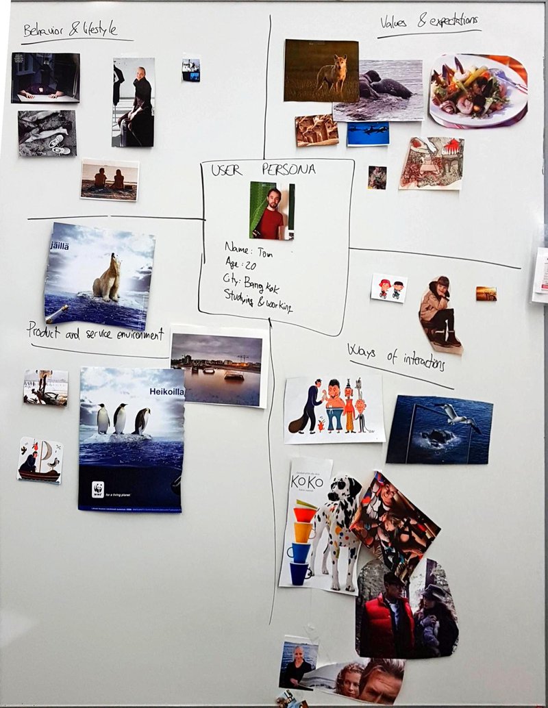 Our service design concept while making the prototype App. 
