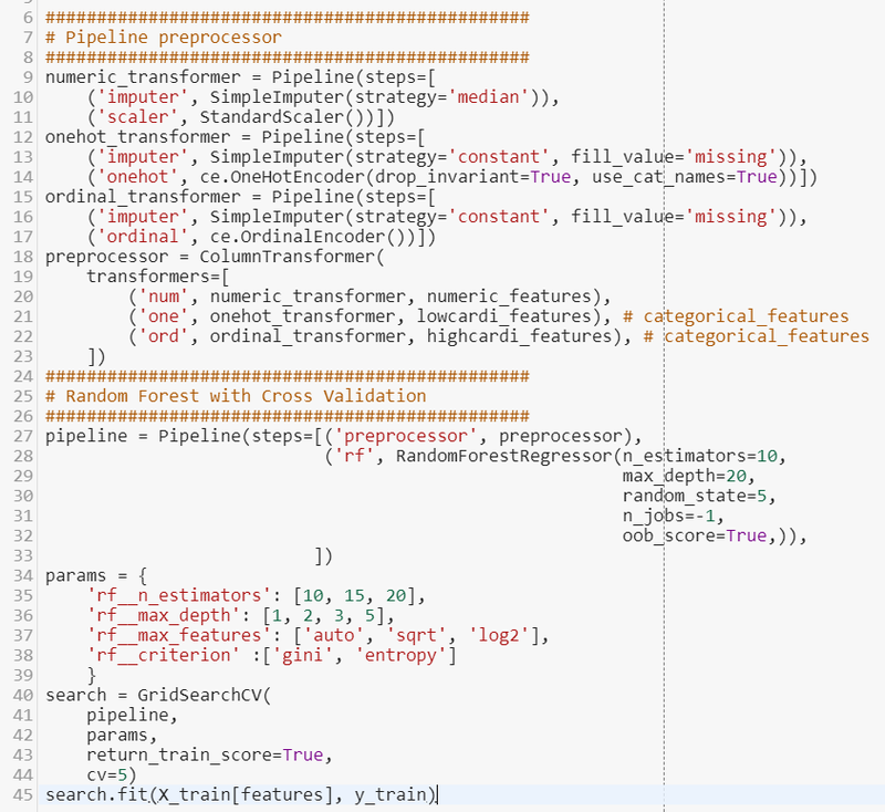 Random Forest + Grid Search model for velocity data recovery