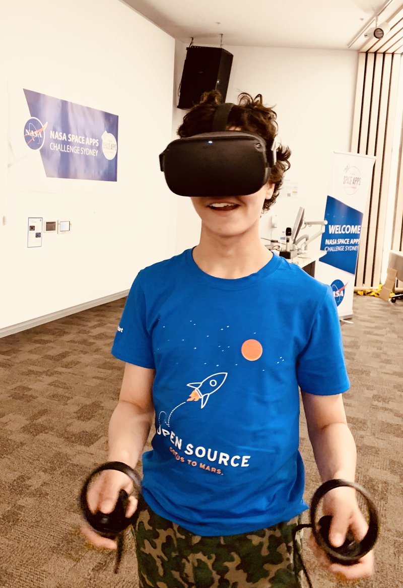 Exploring scrapanaut in VR Oculus Quest scrapanaut.com #SpaceApps #SpaceAppsUniverse #SpaceAppsSydney #NASASpaceAppsChallenge #virtualreality NASA - National Aeronautics and Space Administration