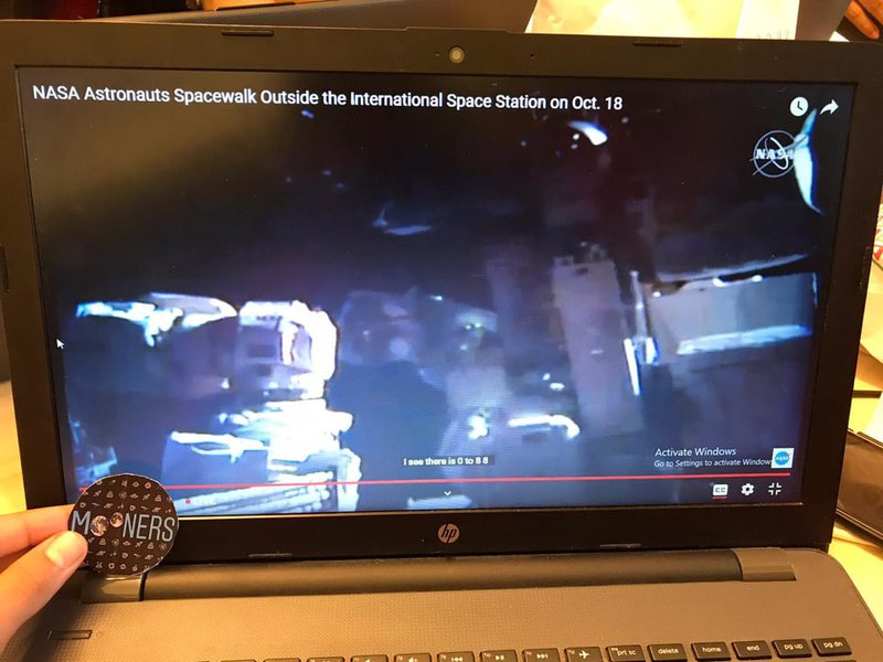 Watching "NASA Astronaut Spacewalk Outside the International Space Station on Oct. 18