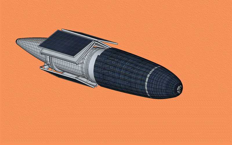 Satelite de recolección de residuos espaciales