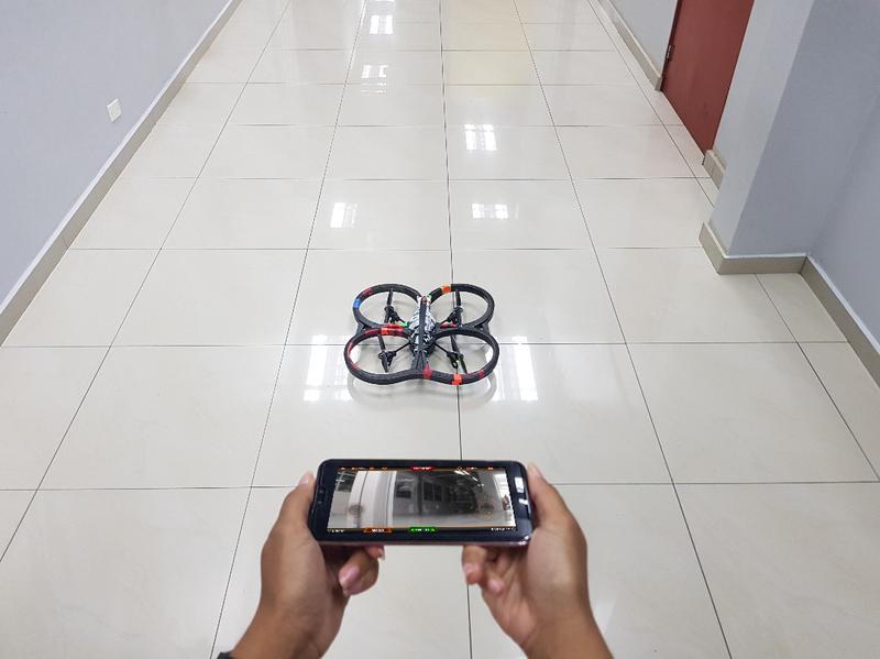 Checking and testing our drone functionality and connections with our smartphone!