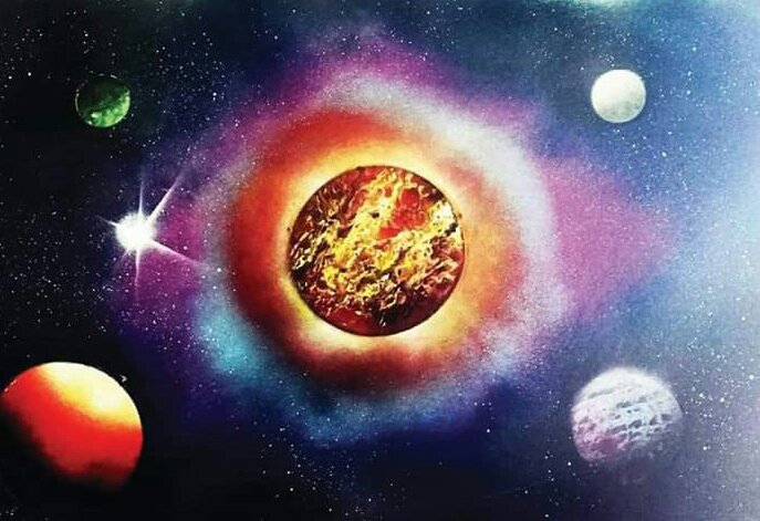A 6th Scan Image of Drawing Talked About A Lighting Moon.