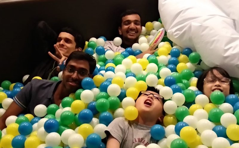 Team ISRO with the youngest participants in the challenge 