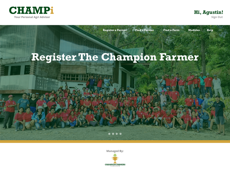 CHAMPi: Welcome Page