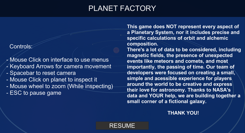 Important info before you play. (You can also see this by pressing the "?" icon.)