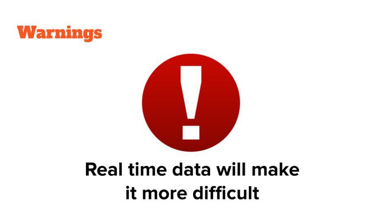 Real time data will make it more difficult
