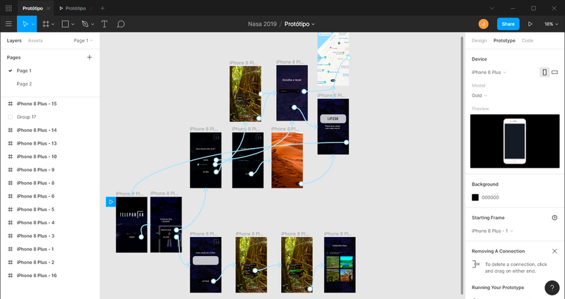 Prototype and design of the app.