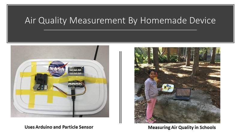 I was excited. As I am learning Arduino I wanted to apply my coding and making skills to this project too. So I built a home made pollution sensor using Arduino, and programmed it to collect air quality data! I then took that sensor to different schools and busy street intersections to see if trees make a differnce in air quality.