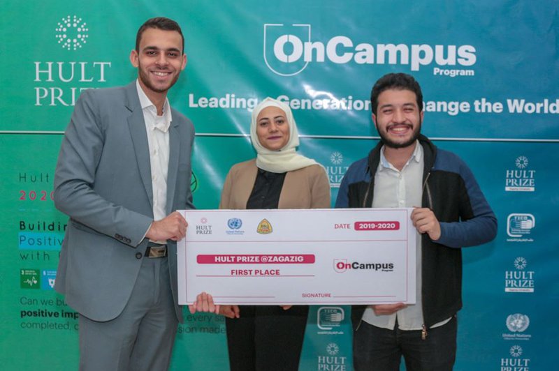 We won the 1st place in Hult prize Oncampus competition at Zagazig University and we are in the nationals.