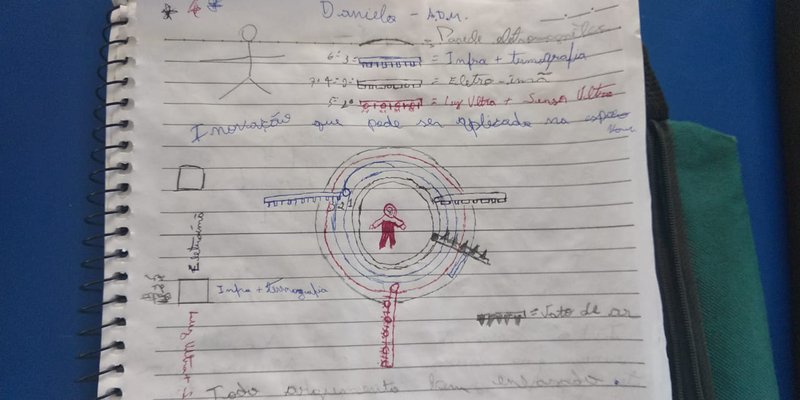 Primeiro desenho de um protótipo M-Cleaner