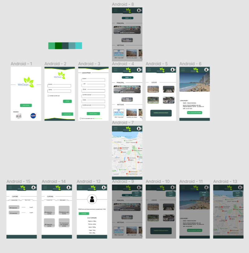 Interface gráfica de como ficou o aplicativo de forma geral