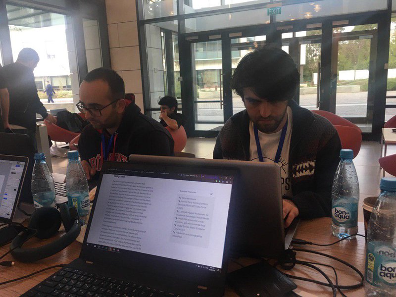 Rush hours before deadline.