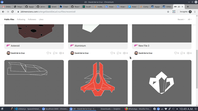 Making models for the game.
