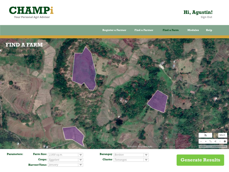 CHAMPi: Find A Farm Page