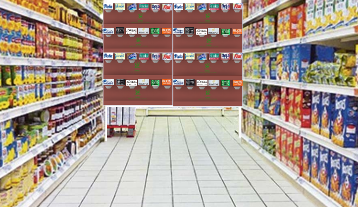 Este seria una pequeña muestra de como se vería el proyecto implementado en un supermercado