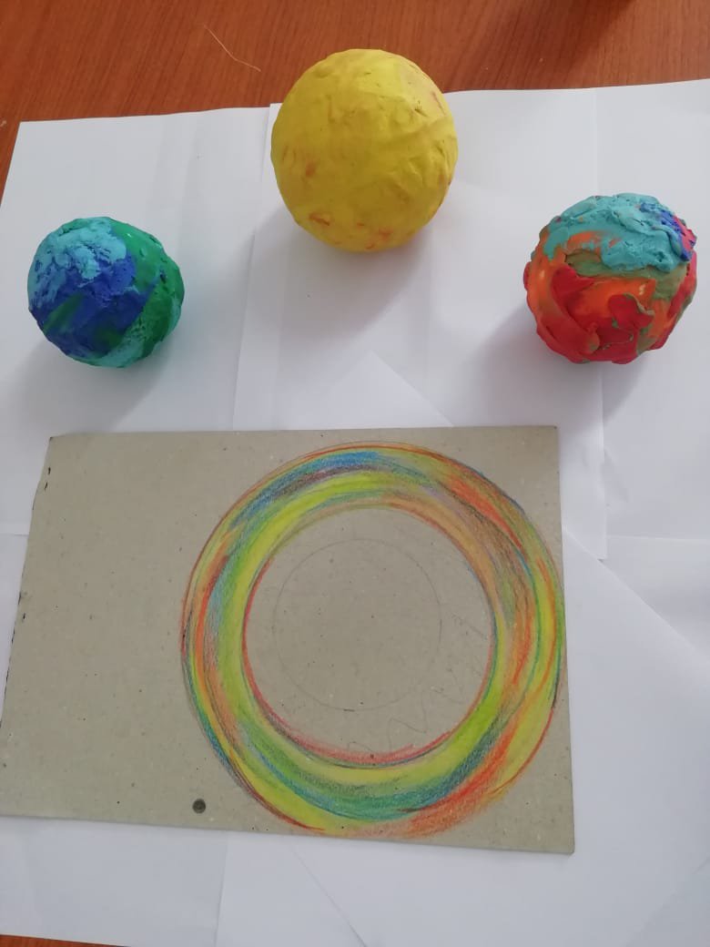 Parte artística del diseño del planeta de un sistema estelar. 