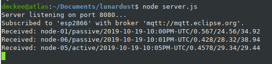 The back-end server receiving test requests!