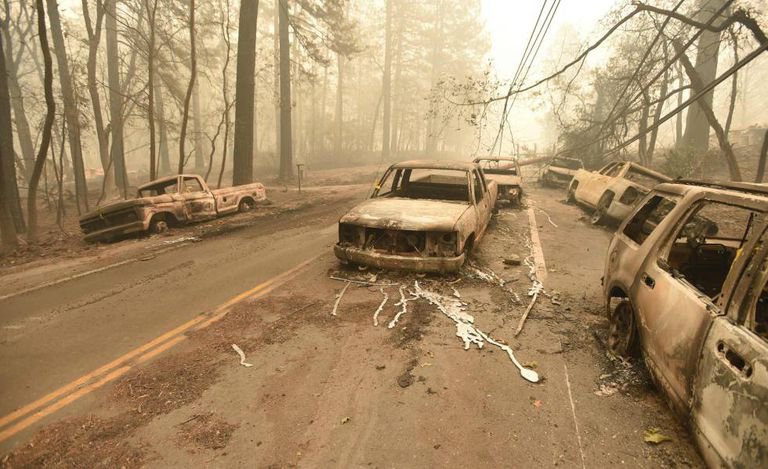Population can't escape fire in northern California