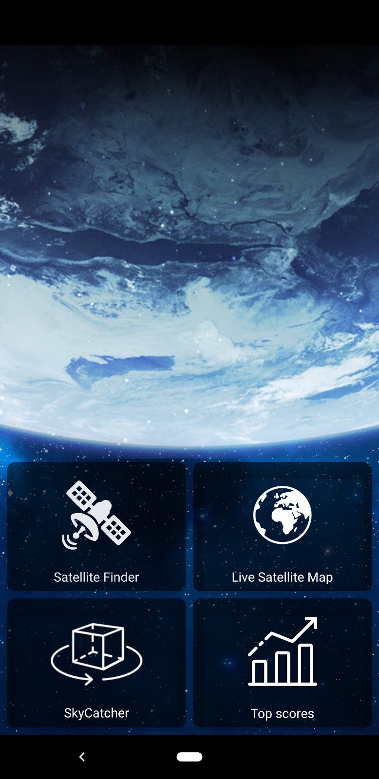 Main screen of the OLSpace mobile application
