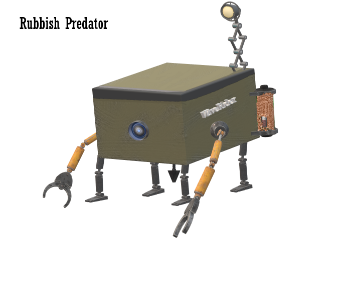 Our robot has birthed ! We call he the "Rubbish Predator"