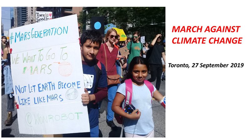 Participating in School Strike for Climate in Toronto