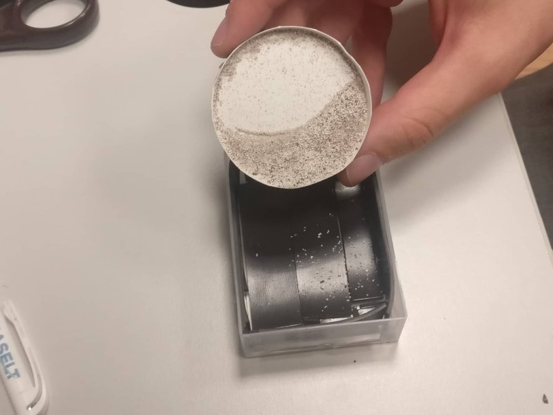 Self-made dust and magnetic container.