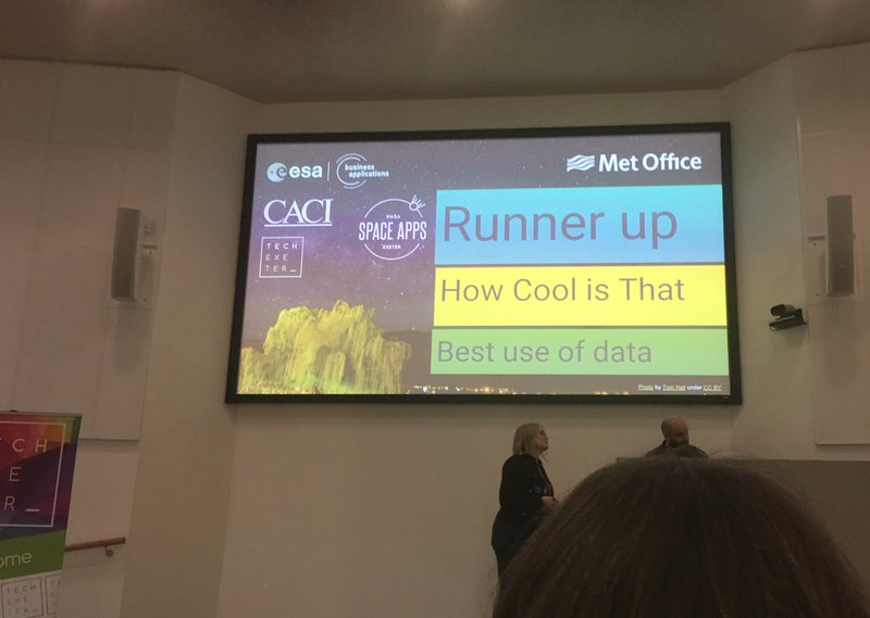 Much to our surprise, it seems we came in for the second prize in our local event at the Met Office HQ in Exeter.