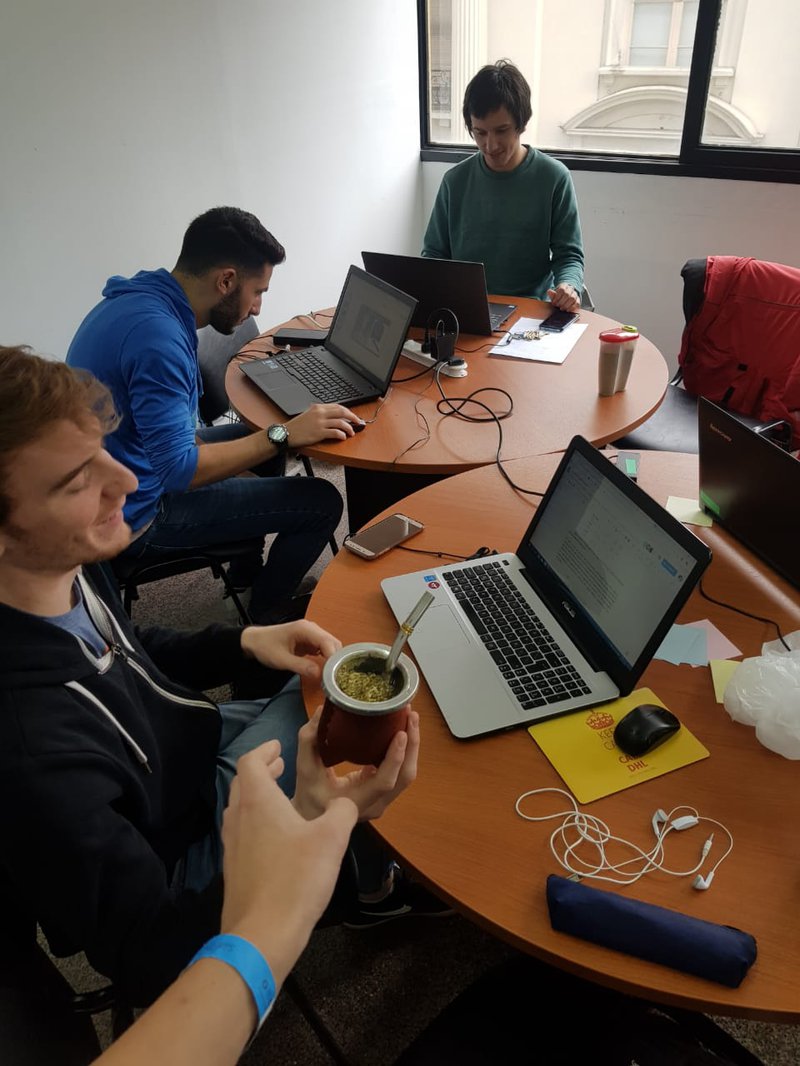 Most important part of the team! Sunday noon and almost done, making last corrections
