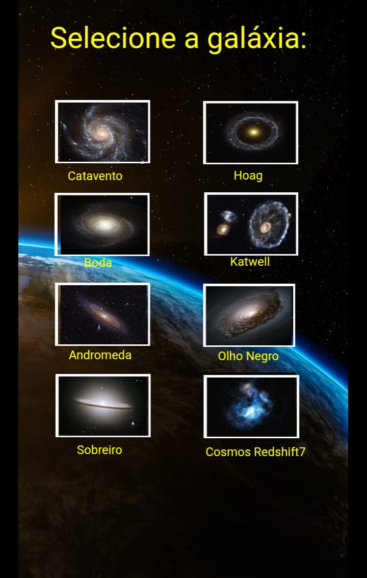 Escolha das galaxias 